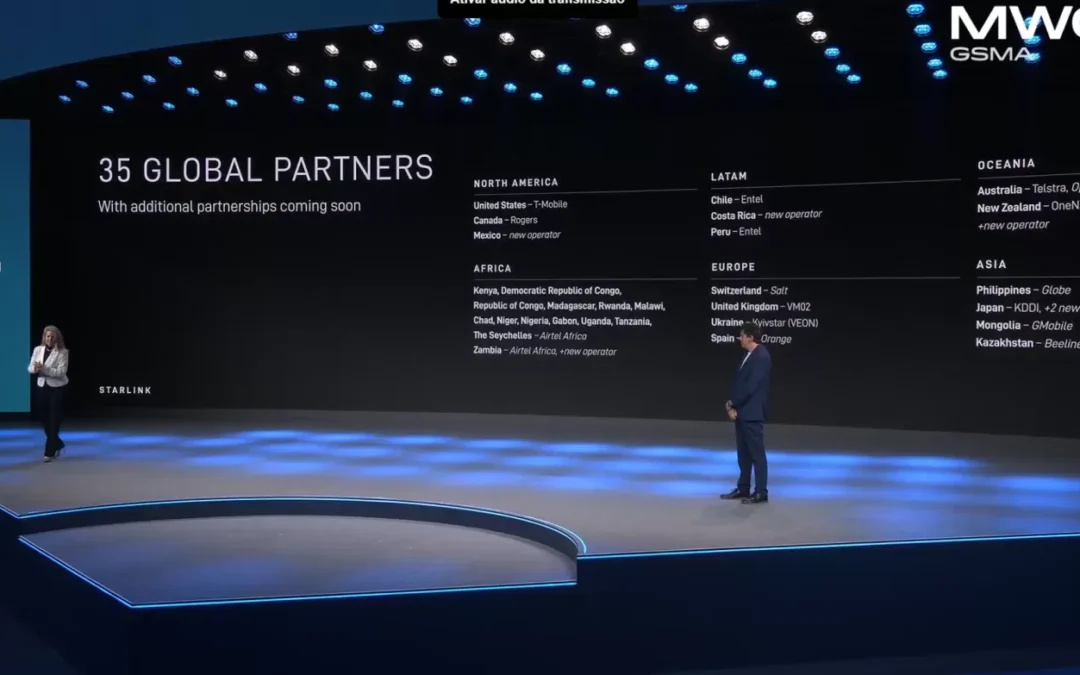 Starlink Mobile projeta 25 milhões de usuários globalmente no fim de 2026